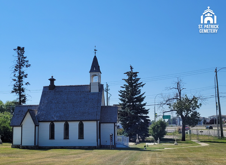 Church at St. Patrick Cemetery Calgary